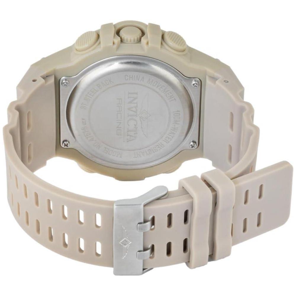 Invicta Reloj Racing para Hombre con Movimiento Digital, Resistente al Agua y Correa de Poliuretano con Hebilla