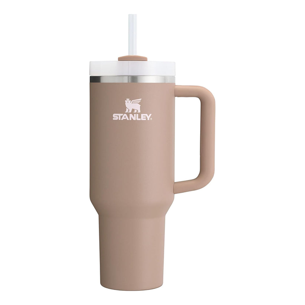 Stanley Quencher H2.0 FlowState Stainless Steel Vacuum Insulated Tumbler with Lid and Straw for Water, Iced Tea or Coffee, Smoothie and More, Almond Rose, 40 oz