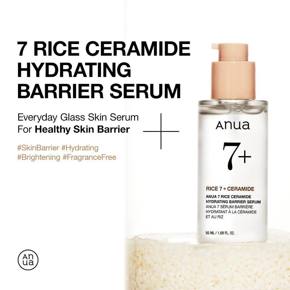 ANUA Suero Hidratante Facial Rice Ceramide 7 Con Ácido Hialurónico Y Niacinamida 50ml