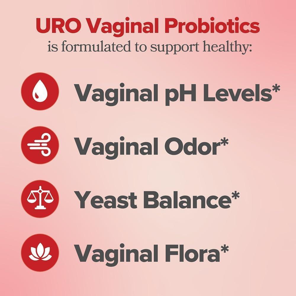 O Positiv URO - Probióticos para la salud vaginal, equilibrio de pH con prebióticos y mezcla de Lactobacillus