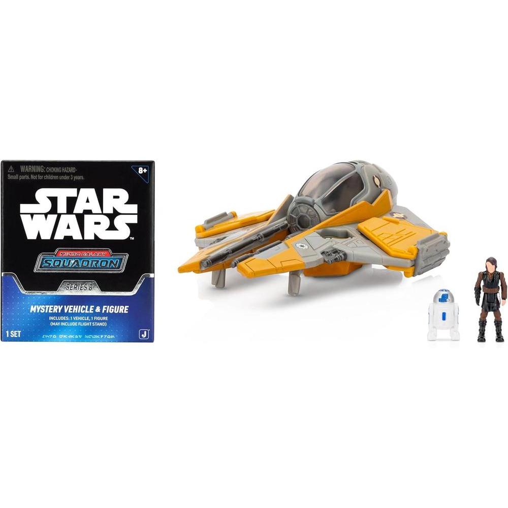 Paquete exclusivo Star Wars Micro Galaxy Squadron: Jedi Interceptor de Anakin con accesorios de figura y vehículo