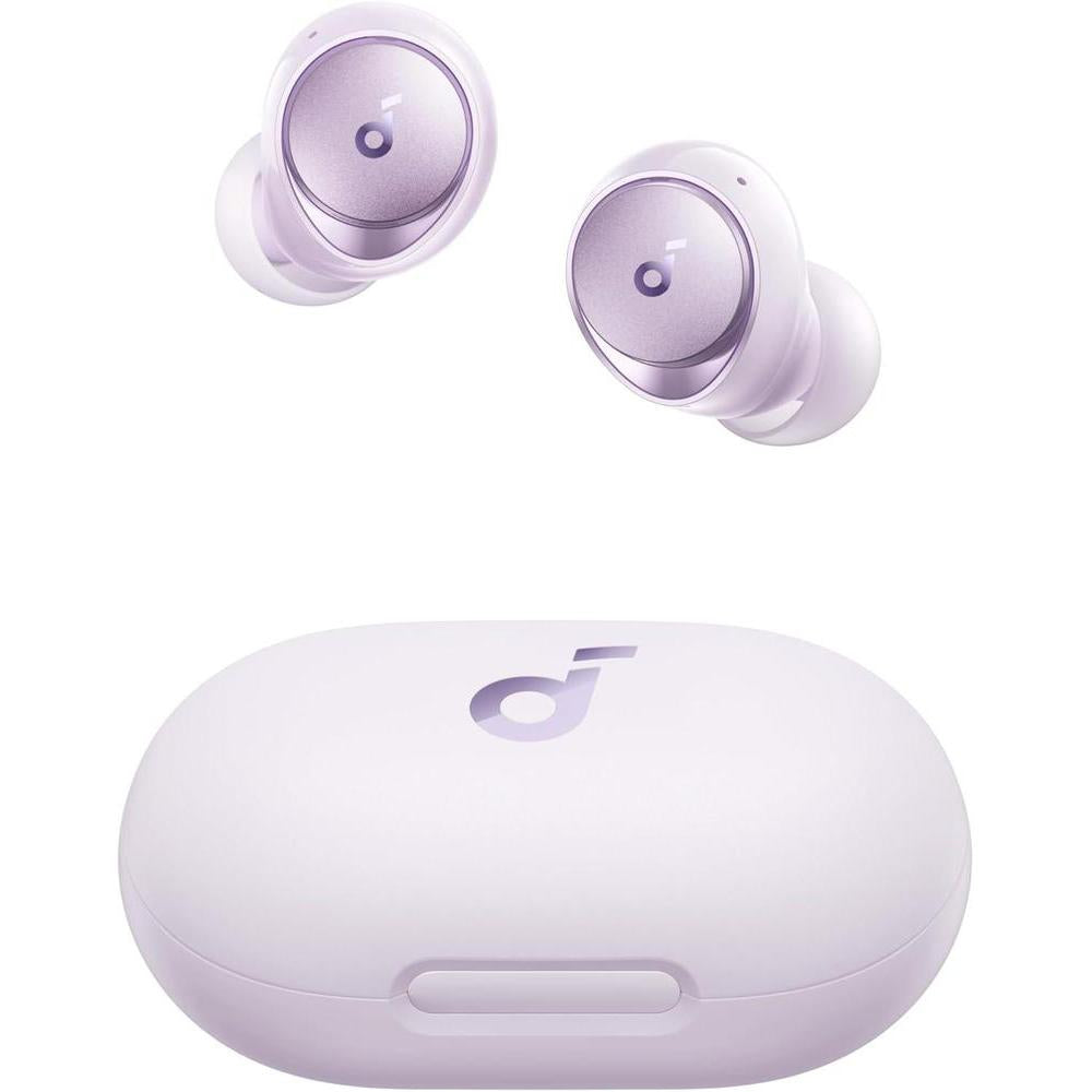Soundcore by Anker Space A40 Auto-Adjustable Active Noise Cancelling Wireless Earbuds, Reduce Noise by Up to 98%, 50H Playtime, Hi-Res Sound, Comfortable Fit, App Customization, Wireless Charge