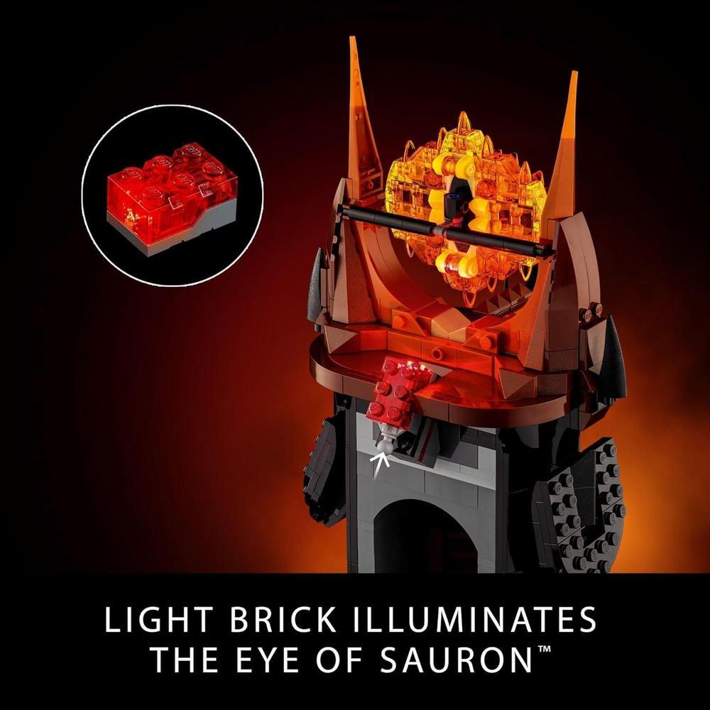 LEGO Icons El Señor de los Anillos Barad-dûr Juego de construcción para adultos con 10 minifiguras, ideal para fanáticos