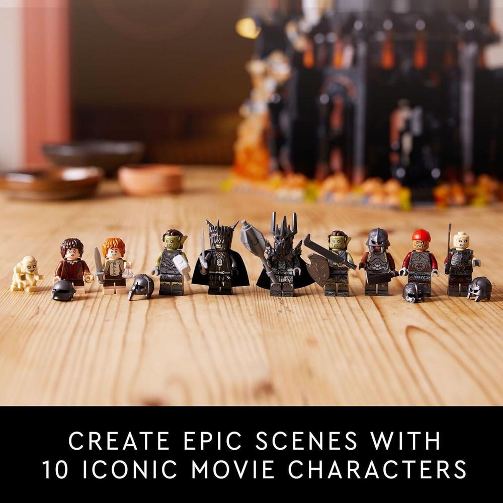 LEGO Icons El Señor de los Anillos Barad-dûr Juego de construcción para adultos con 10 minifiguras, ideal para fanáticos