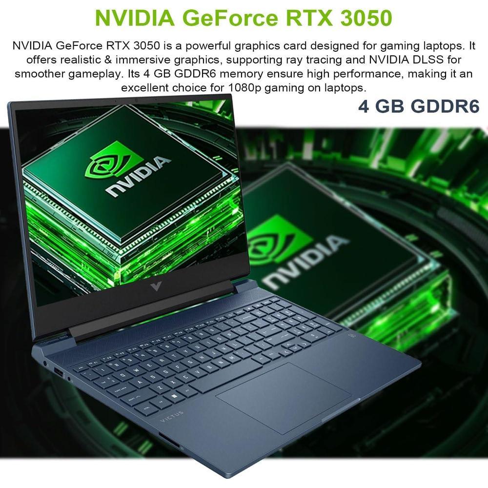 Hp Victus 15.6 I5 Gaming Laptop, 15.6" Fhd, Core I5-12450h, Rtx 3050, 32gb Ram, 1tb Ssd, Blue