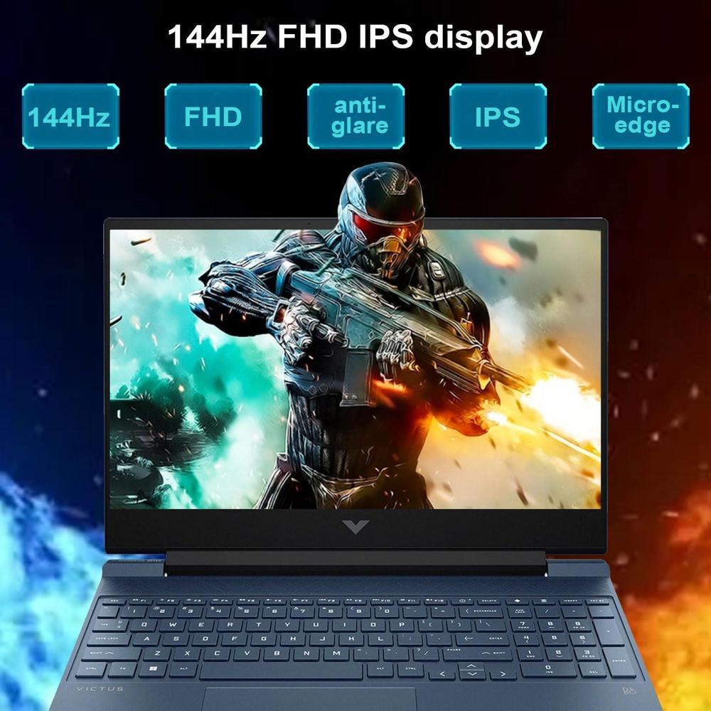Hp Victus 15.6 I5 Gaming Laptop, 15.6" Fhd, Core I5-12450h, Rtx 3050, 32gb Ram, 1tb Ssd, Blue