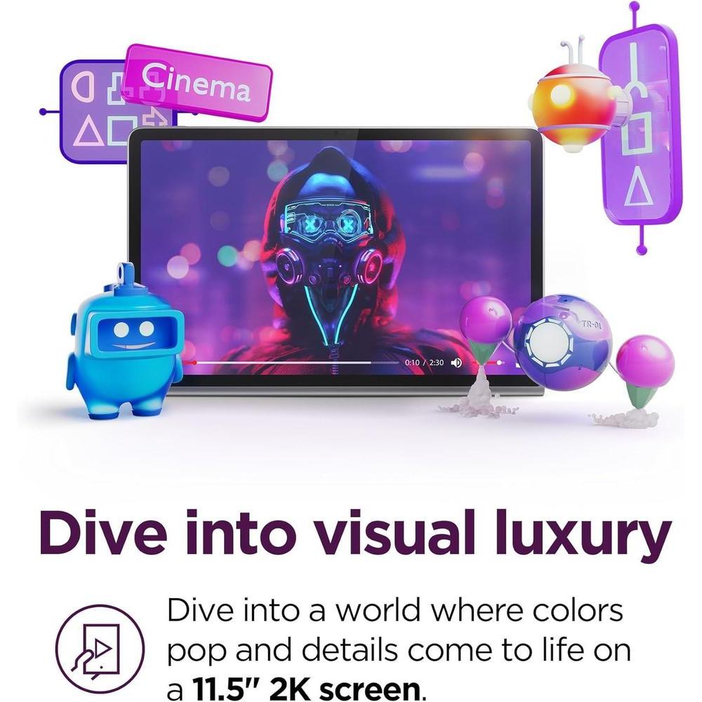 Lenovo Tab Plus - 2024 - Tablet Premium - 8 Altavoces JBL - Pantalla Táctil LCD 2K De 11.5" - 8GB De Memoria - 128GB De Almacenamiento