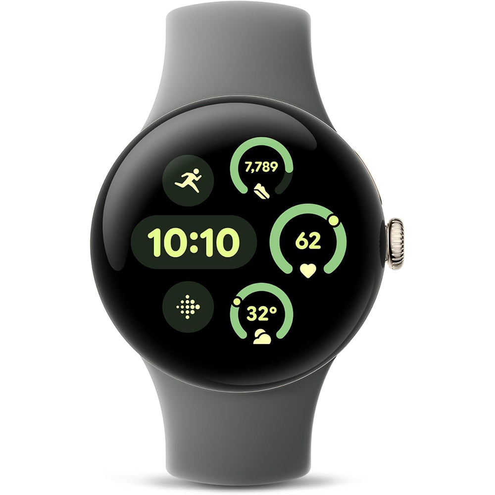 Google Pixel Watch 3 (41mm) - Android Smartwatch with Heart Rate Tracking, Advanced Running from Fitbit, Fitness Insights, 24-Hour Battery - Champagne Gold Aluminum Case - Hazel Band - Wi-Fi