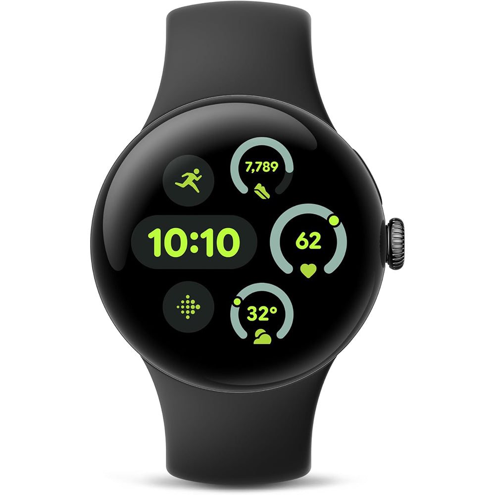 Google Pixel Watch 3 (41mm) - Android Smartwatch with Heart Rate Tracking, Advanced Running from Fitbit, Fitness Insights, 24-Hour Battery - Matte Black Aluminum Case - Obsidian Band - Wi-Fi