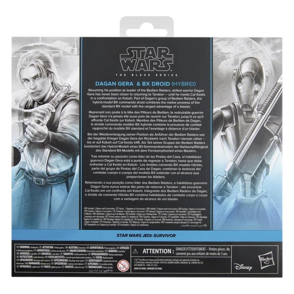 STAR WARS The Black Series Dagan Gera & BX Droid, Jedi: Survivor Gaming Greats Figura de acción coleccionable, paquete de 2