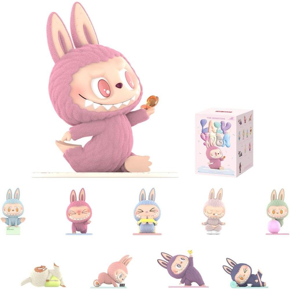 POP MART The Monsters Lazy Yoga Series Figures, The Monsters Blind Box Figures, Random Design Action Figures Collectible Toys Home Decorations, Holiday Birthday Gifts for Boys and Girls, Single Box