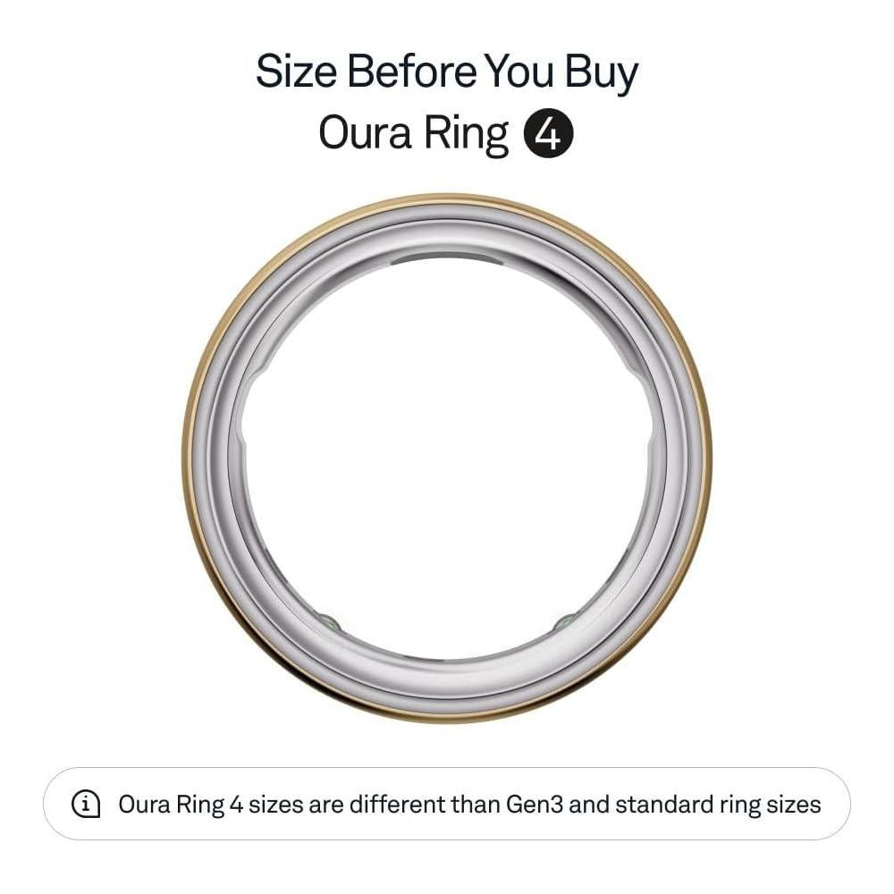 Anillo inteligente Oura 4 en dorado para rastreo de salud, sueño y actividad, compatible con iOS y Android