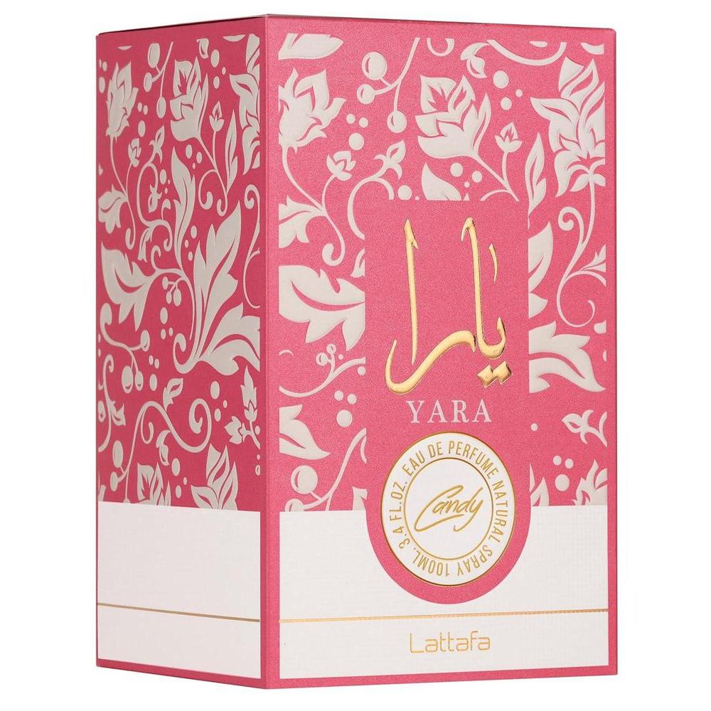 Lattafa Yara Candy - Perfume de vainilla, notas cítricas y florales para mujeres, fragancia de larga duración