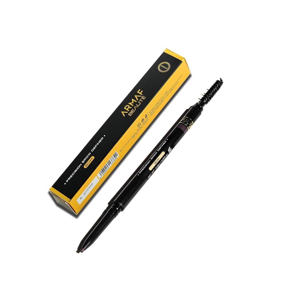Armaf Beauté Precision Brow Definer - Eyebrow Pencil, Easy To Blend, Natural finish, Longwear | Dark Brown