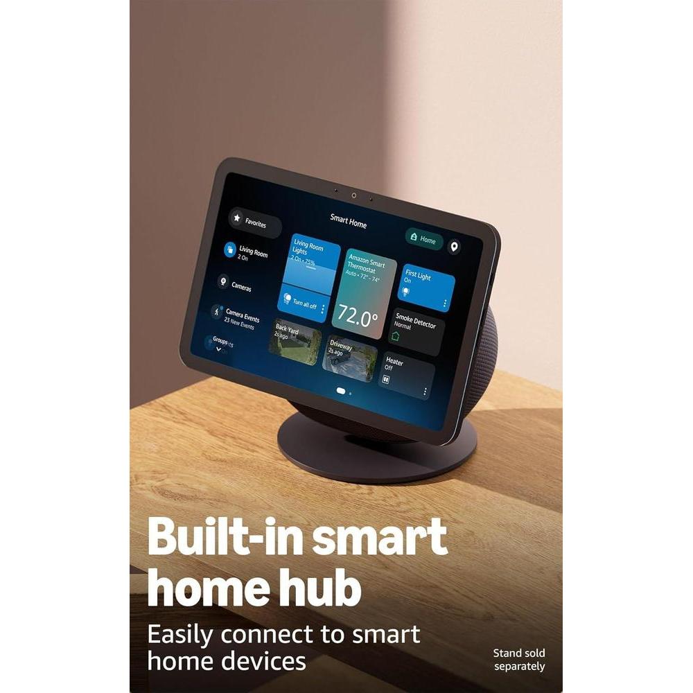 Amazon Echo Show 8 modelo reciente con pantalla HD rediseñada, audio espacial y control de Smart Home, color grafito
