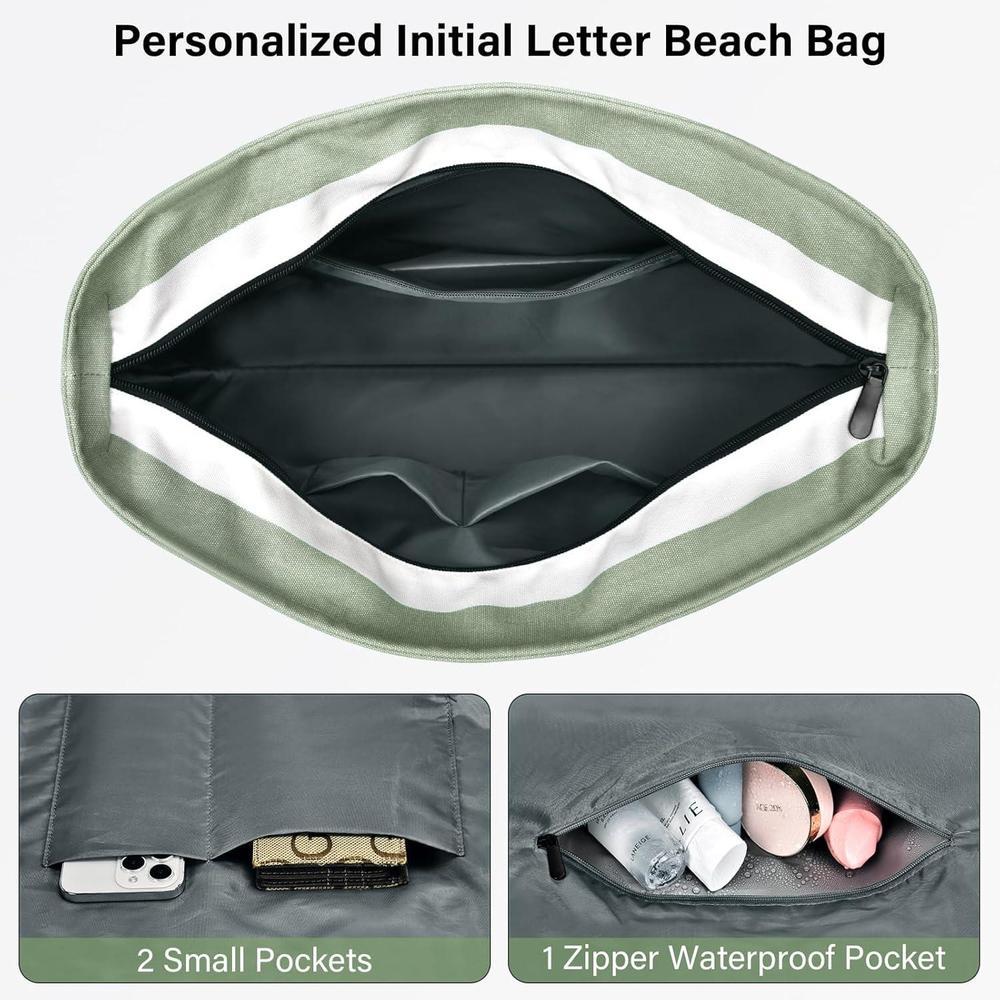 Bolsa de playa con bolsa de maquillaje