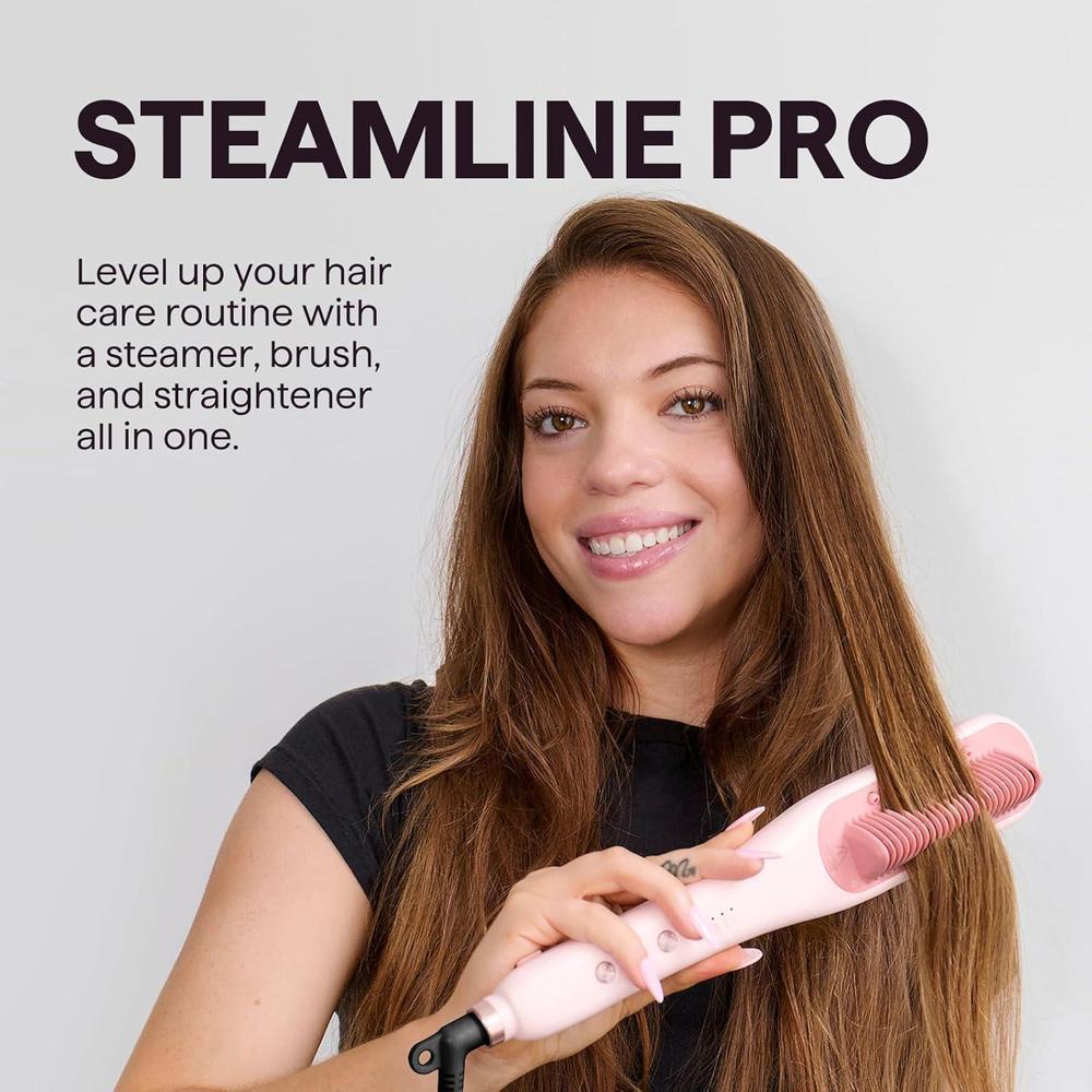 Wavytalk Pro Steam Cepillo Alisador 3 en 1, Vapor Reduce Daño, Nutre y Acelera Alisado, Compatible Voltaje Universal