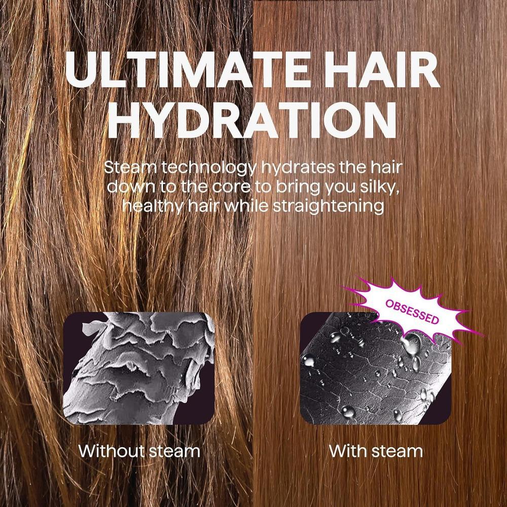 Wavytalk Pro Steam Cepillo Alisador 3 en 1, Vapor Reduce Daño, Nutre y Acelera Alisado, Compatible Voltaje Universal
