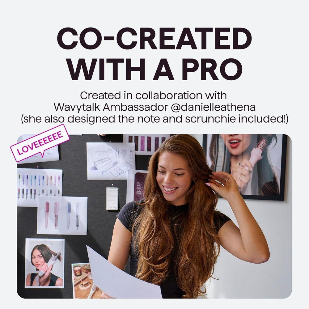 Wavytalk Pro Steam Cepillo Alisador 3 en 1, Vapor Reduce Daño, Nutre y Acelera Alisado, Compatible Voltaje Universal