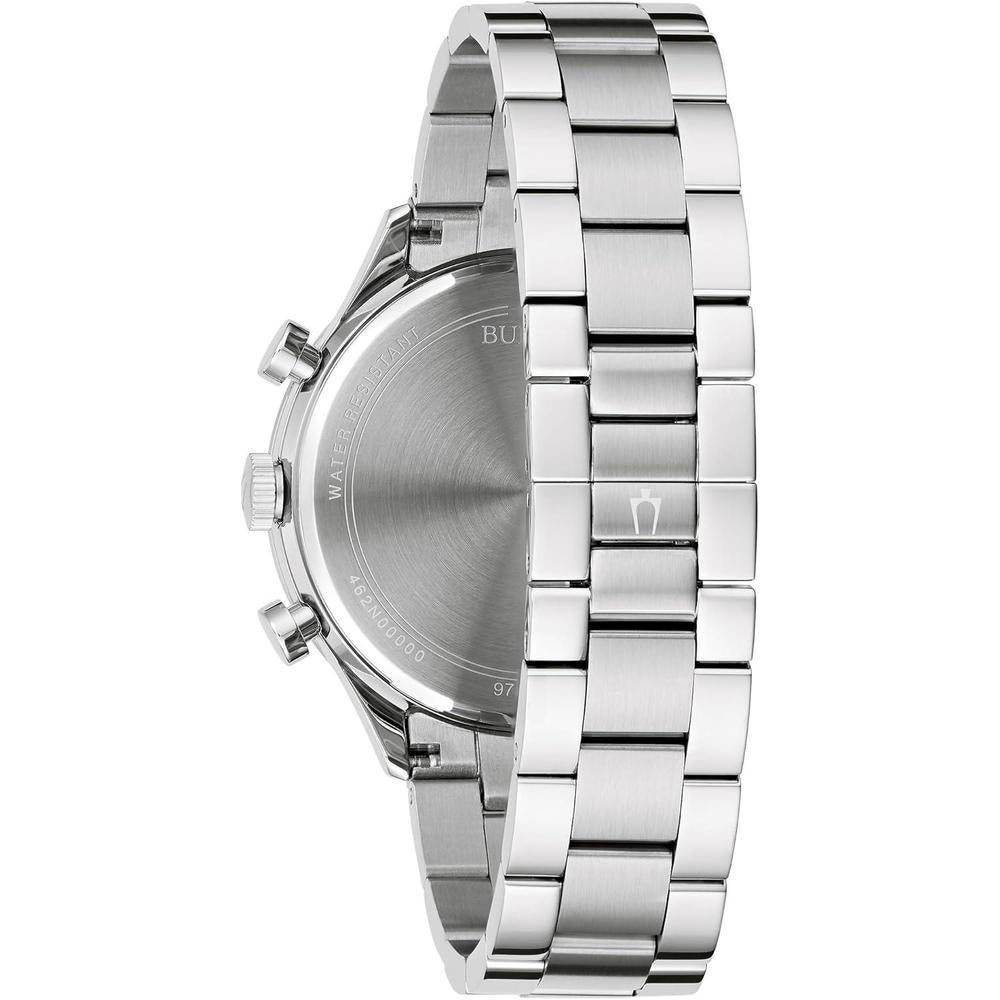 Bulova Reloj cronógrafo clásico de 6 manecillas para hombre de cuarzo, acero inoxidable, 24h, manecillas luminosas