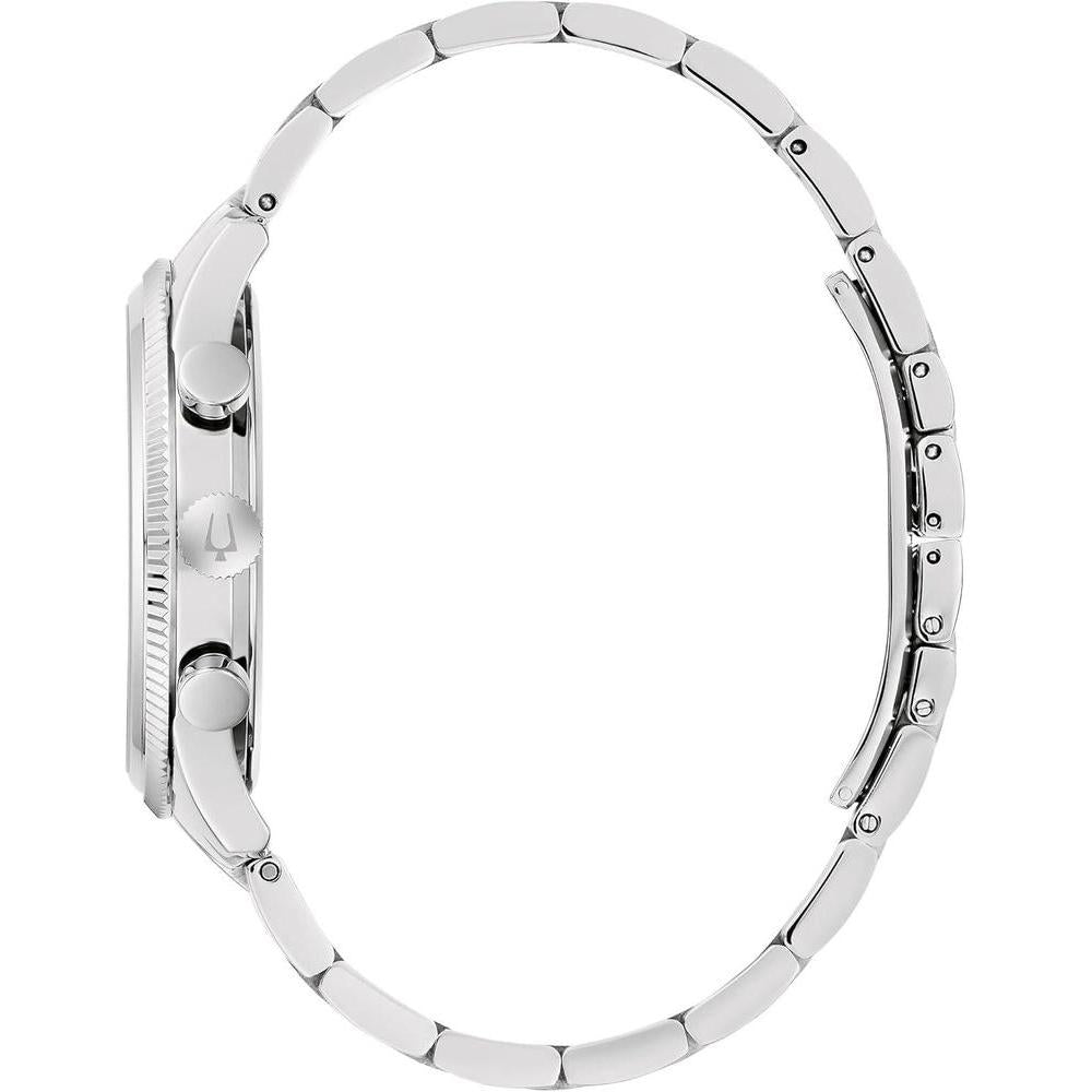 Bulova Reloj cronógrafo clásico de 6 manecillas para hombre de cuarzo, acero inoxidable, 24h, manecillas luminosas