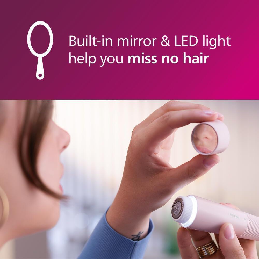 Philips Removedor de Vello Facial Serie 5000, Aseo Personal para Mujeres, Inalámbrico y Compacto, Cabezal Hipoalergénico