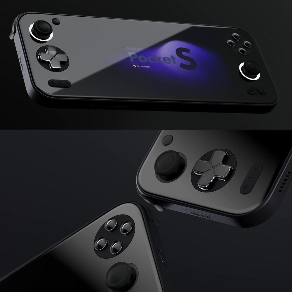 AYANEO Pocket S consola portátil de videojuegos Android con pantalla completa Snapdragon G3x Gen 2 (negro, 16 GB+512 GB)