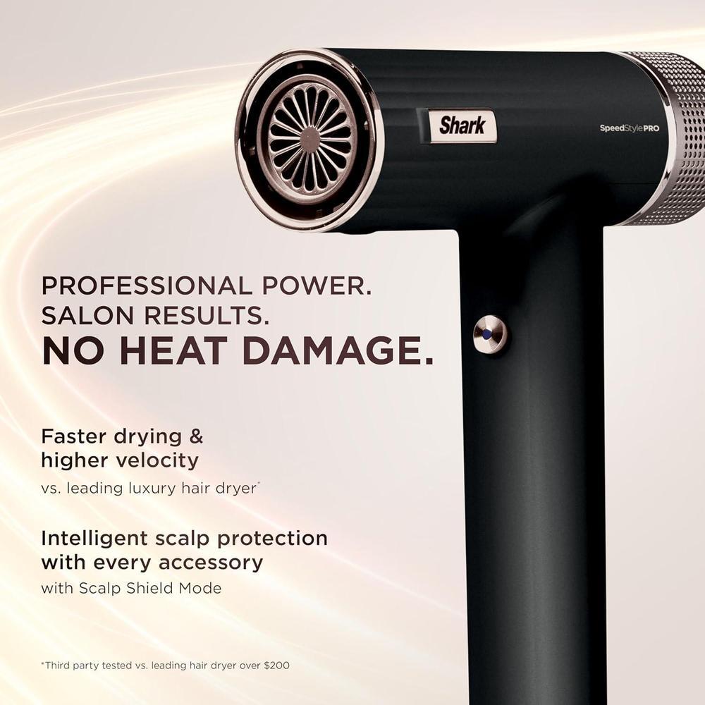 Secador de pelo Shark SpeedStyle Pro HD731 con tecnología iónica, protector de cuero cabelludo, y conjunto de secado rápido