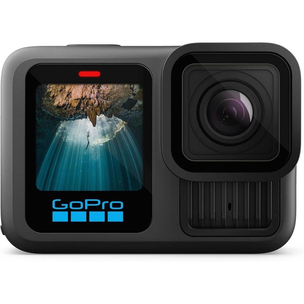 GoPro HERO13 Negro con accesorios: incluye controlador flotante, baterías Enduro, soportes adhesivos, MicroSD 64GB, funda