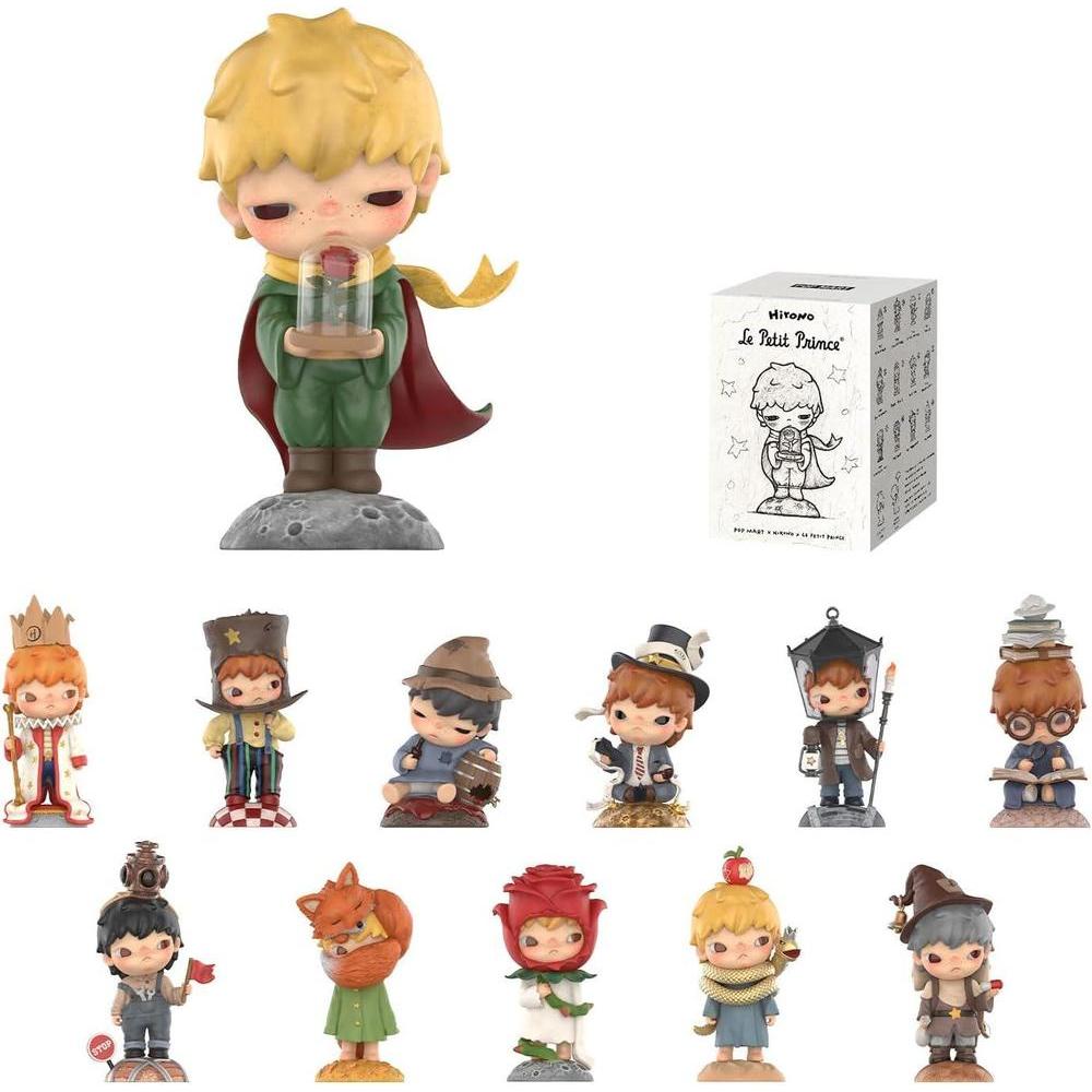 POP MART Hirono×Le Petit Prince Series Figures, Blind Box Figures, Random Design Action Figures Collectible Toys Home Decorations, Holiday Birthday Gifts, Single Box