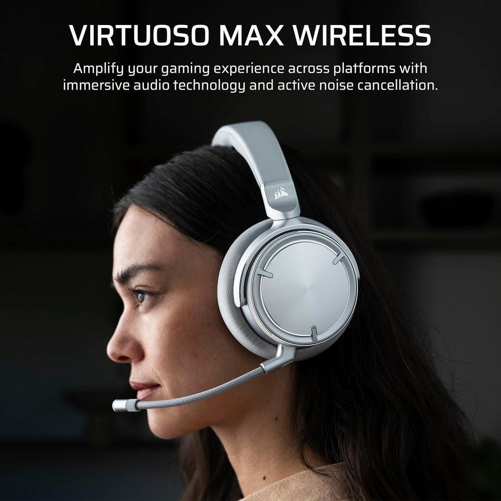 Auriculares inalámbricos para juegos con Dolby Atmos y cancelación de ruido activa Corsair Virtuoso MAX