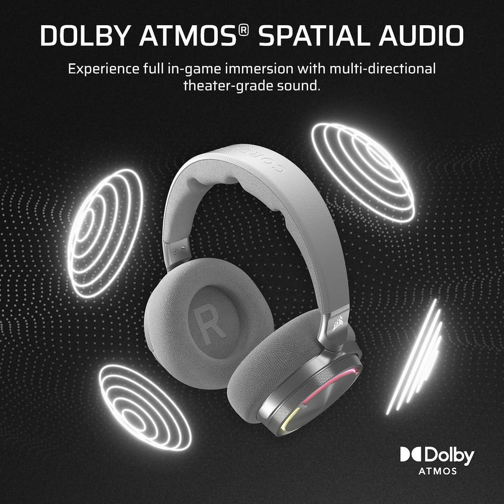 Auriculares inalámbricos para juegos con Dolby Atmos y cancelación de ruido activa Corsair Virtuoso MAX