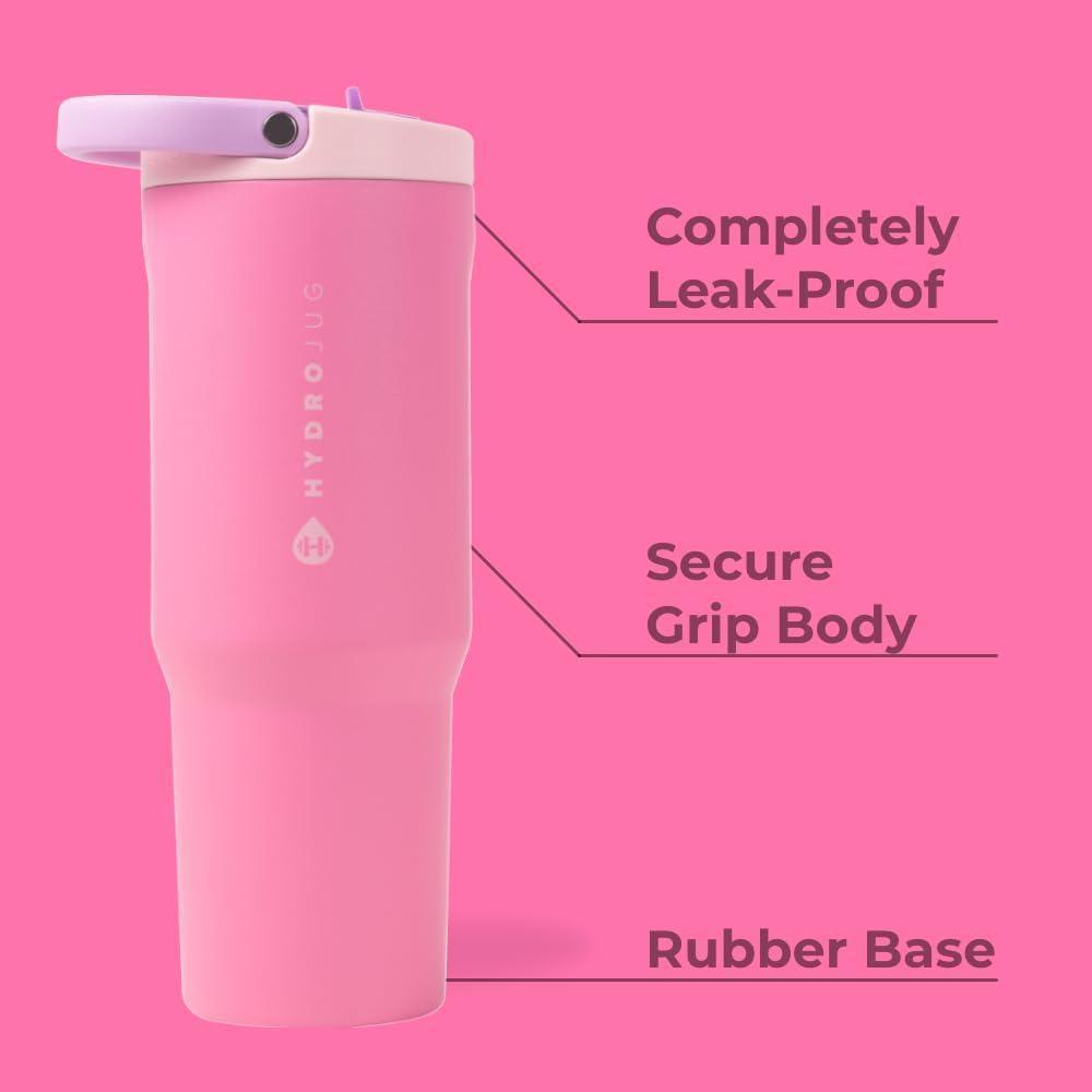 Botella de Acero Inoxidable con Popote, Aislada, a Prueba de Fugas y Diseño Ergonómico, Reutilizable y Duradera