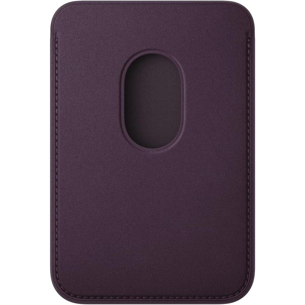 Apple Cartera iPhone MagSafe FineWoven - Blackberry, soporta hasta tres tarjetas, seguro para tarjetas de crédito, material reciclado