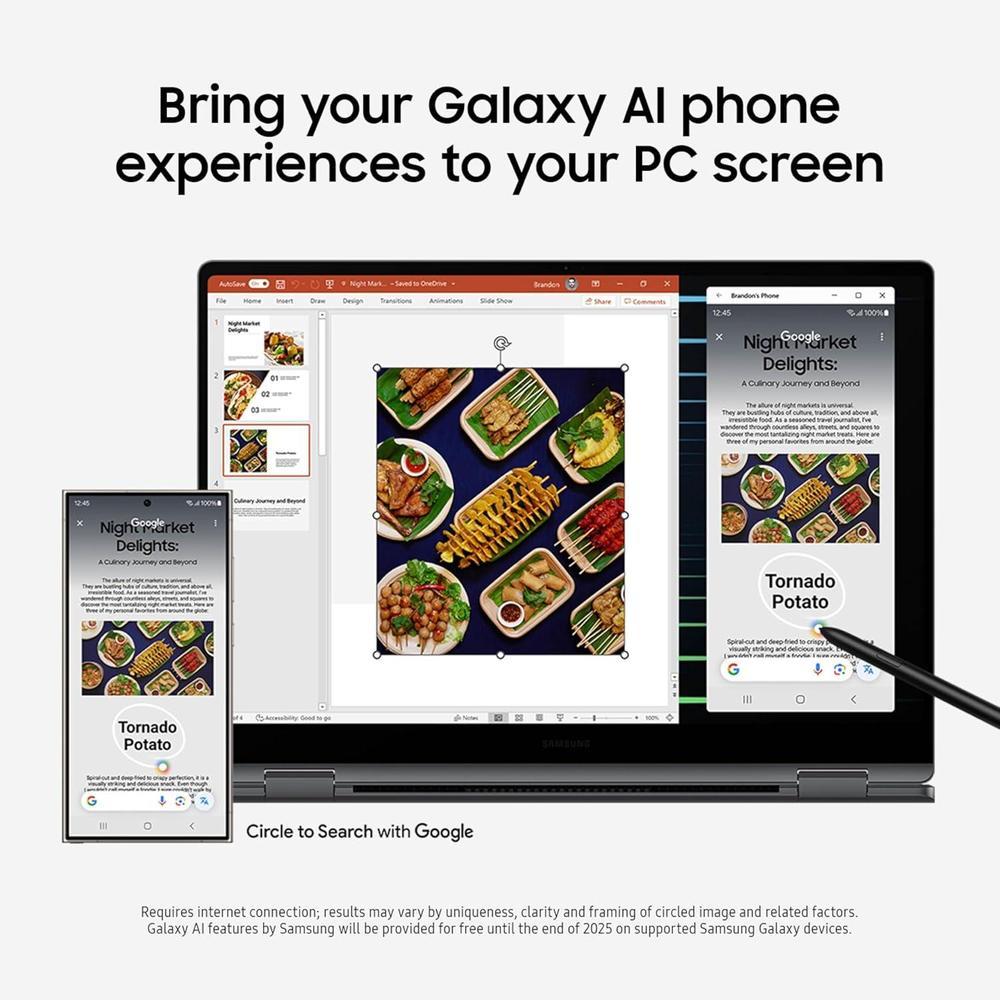Samsung Galaxy Book5 Pro 360 Copilot+ PC, computadora AI con procesador Intel Core 7 Ultra, pantalla táctil 3K AMOLED, S Pen, 120Hz, Dolby Atmos