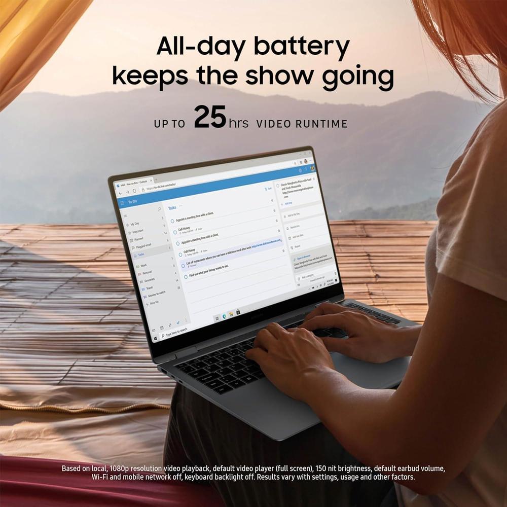 Samsung Galaxy Book5 Pro 360 Copilot+ PC, computadora AI con procesador Intel Core 7 Ultra, pantalla táctil 3K AMOLED, S Pen, 120Hz, Dolby Atmos