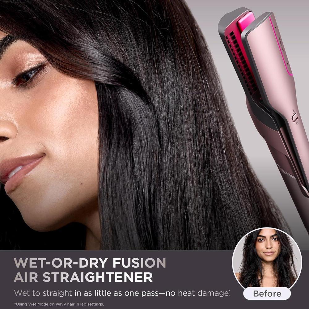 Shark FlexFusion: Plancha de pelo y potente secador con cepillo Fusion, estilo de aire cerámico y rizadores automáticos