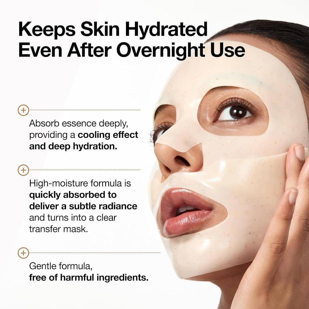 ANUA Rice 70 Máscara de Colágeno Facial Nocturna, Hidratante y Reafirmante para Piel Luminosa