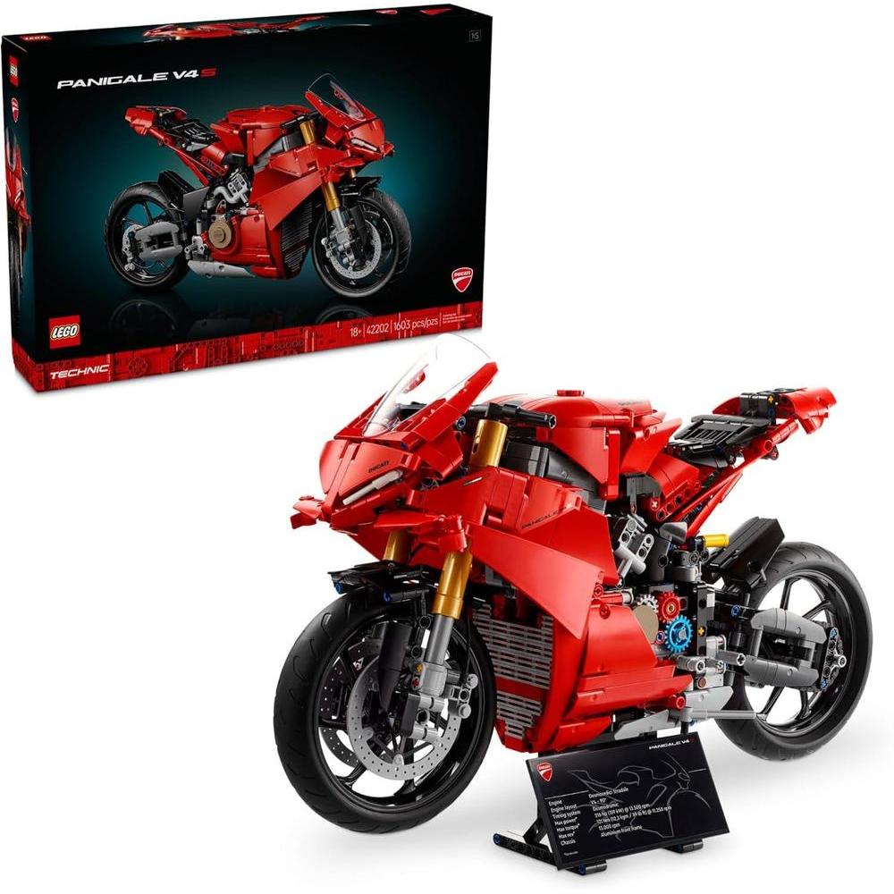LEGO Technic Ducati Panigale V4 S Motorcycle Toy - Building Set for Adults, Men & Women, Ages 18+ - Gift for Ducati & Motorcycle Fans - 42202