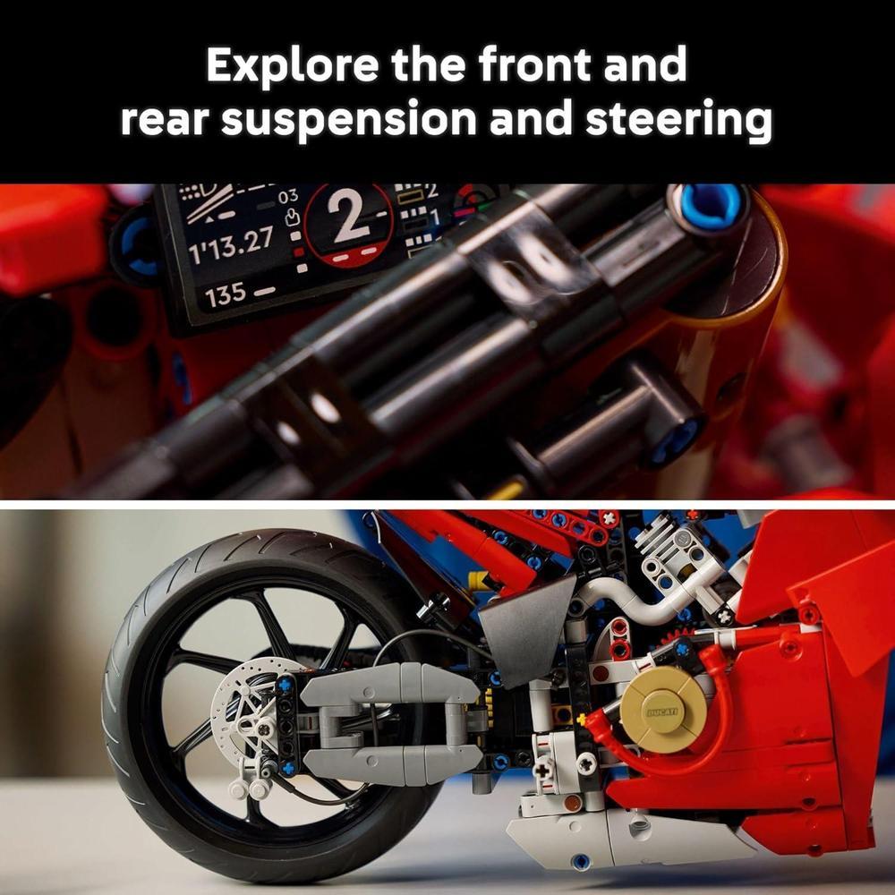 LEGO Technic Ducati Panigale V4 S, set de construcción para adultos, idea de regalo con modelo detallado de moto