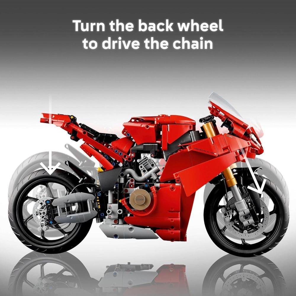 LEGO Technic Ducati Panigale V4 S, set de construcción para adultos, idea de regalo con modelo detallado de moto