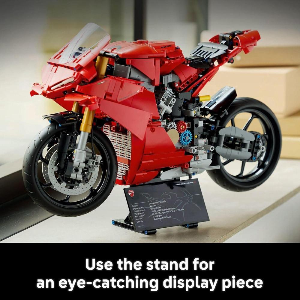 LEGO Technic Ducati Panigale V4 S, set de construcción para adultos, idea de regalo con modelo detallado de moto