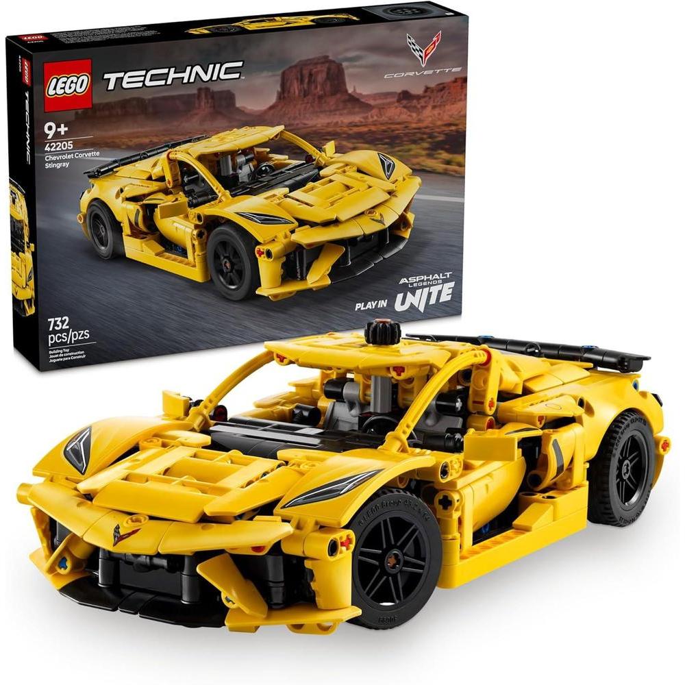 LEGO Technic Chevrolet Corvette Stingray, set de construcción para niños y niñas, modelo de automóvil de exhibición, regalo ideal