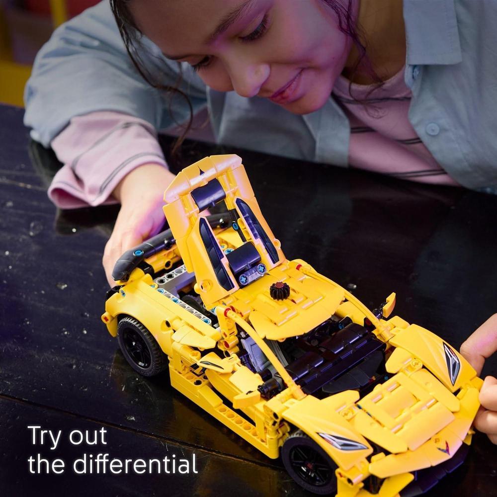 LEGO Technic Chevrolet Corvette Stingray, set de construcción para niños y niñas, modelo de automóvil de exhibición, regalo ideal