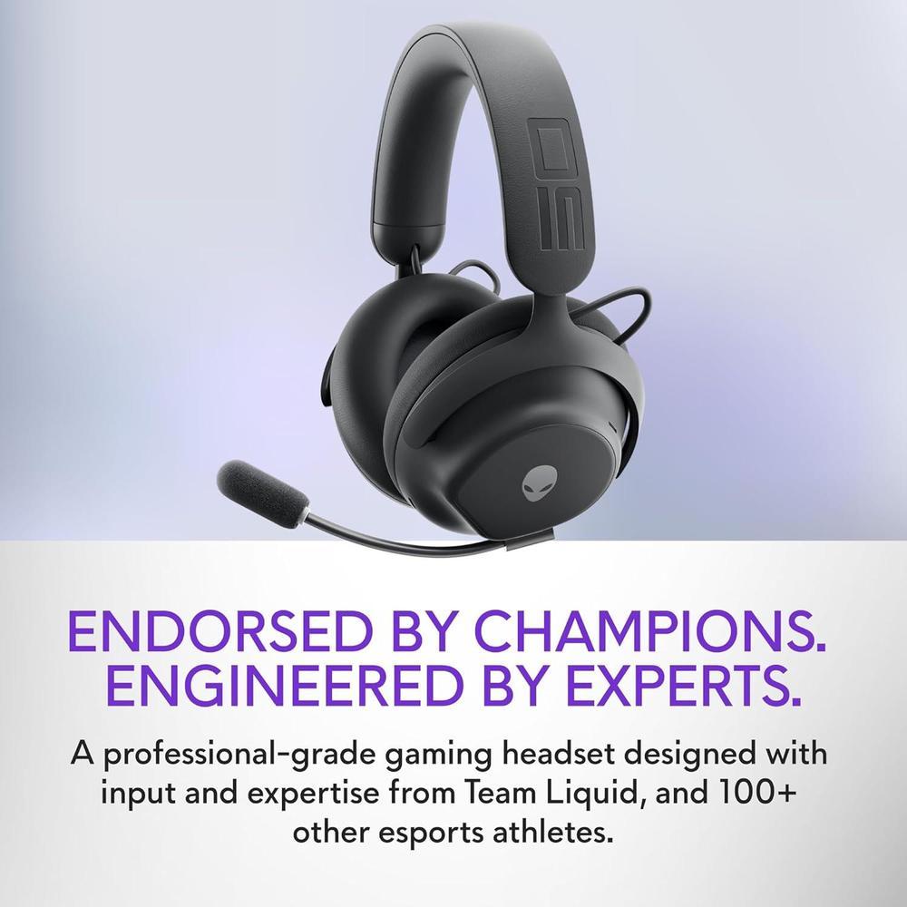 Alienware auriculares inalámbricos para juegos con Bluetooth 5.3, carga rápida, cancelación activa de ruido y 75 horas de duración