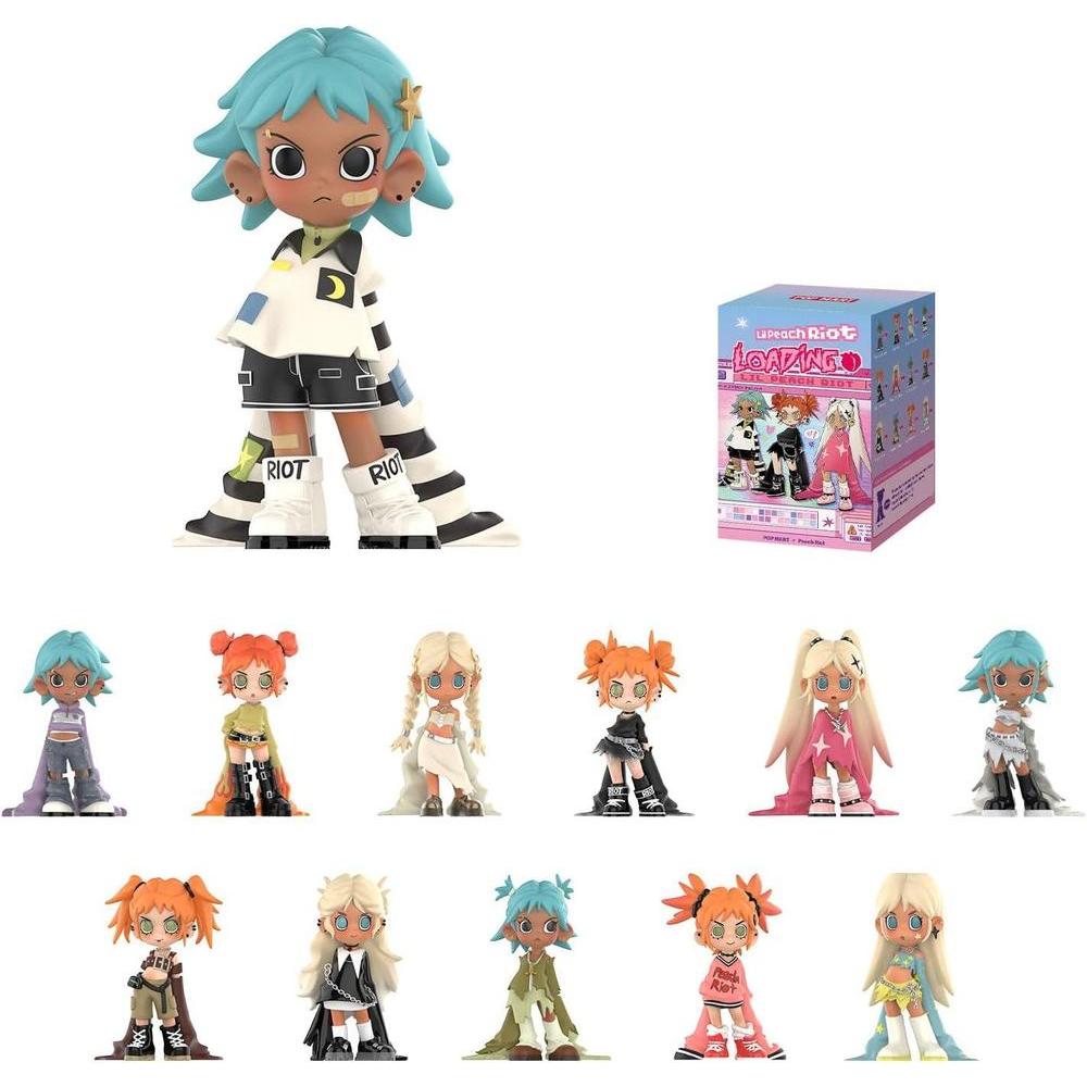 POP MART Lil Peach Riot Loading Series Figures, Blind Box Figures, Random Design Action Figures Collectible Toys Home Decorations, Holiday Birthday Gifts, Single Box