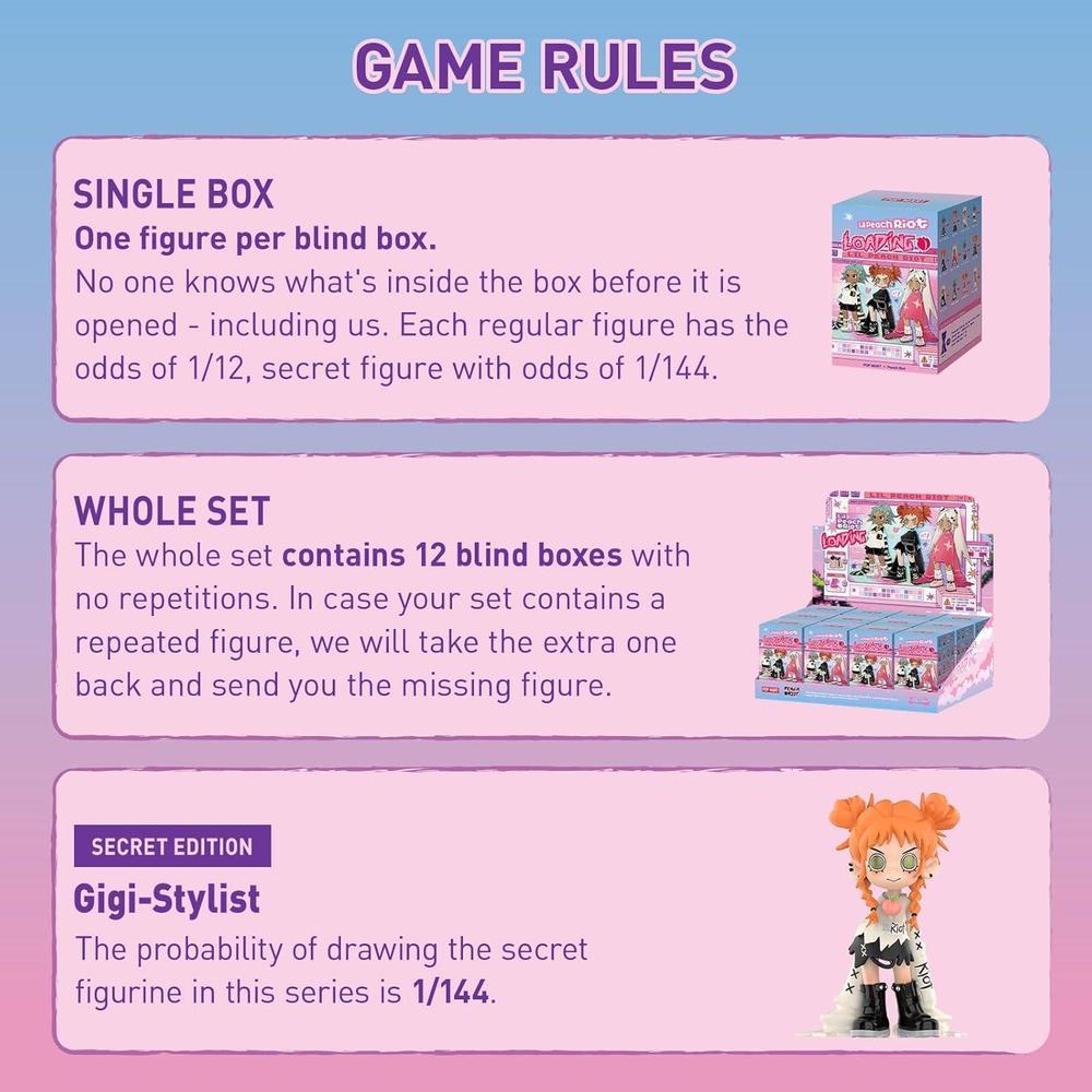 Figuras de Acción POP MART Lil Peach Riot de Serie Carga, Cajas Ciegas, Diseño Aleatorio, Juguetes Coleccionables