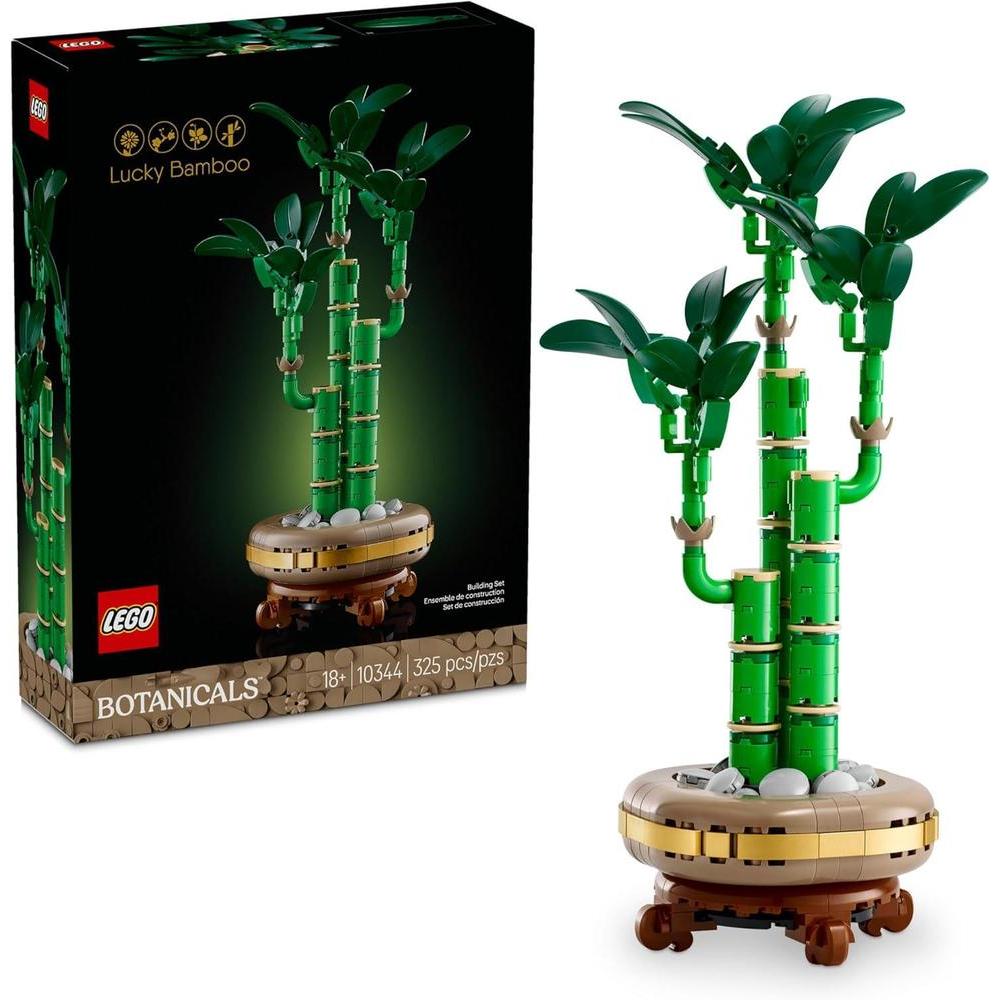 LEGO Botanicals Lucky Bamboo Building Set - Artificial Plant for Indoor Home Décor, Adults Ages 18+ - Fake Plant Decoration for Table, Desk, Office - Gift for Valentines Day - 10344