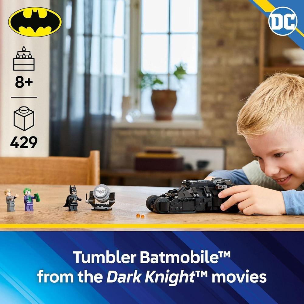 LEGO DC Batman Tumbler vs Two Face & The Joker Toy Building Set – Superhéroe Batmobile para niños, idea de regalo para cumpleaños