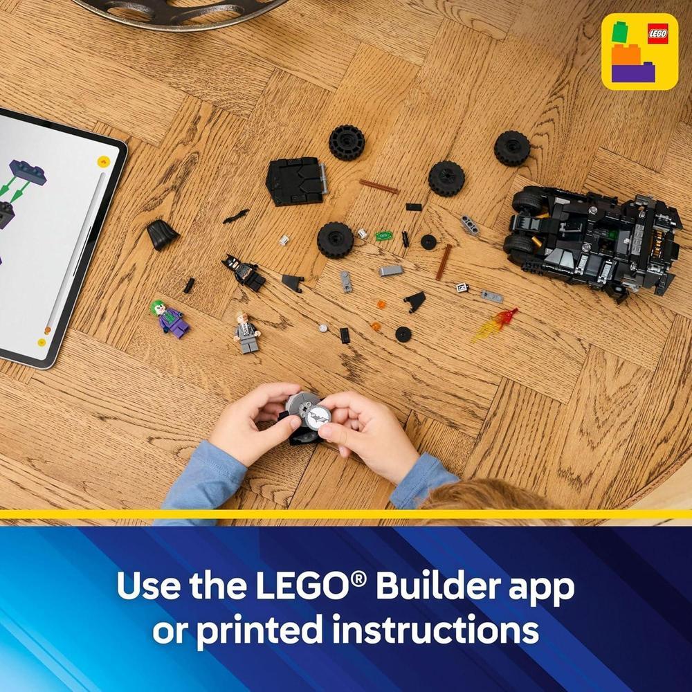 LEGO DC Batman Tumbler vs Two Face & The Joker Toy Building Set – Superhéroe Batmobile para niños, idea de regalo para cumpleaños